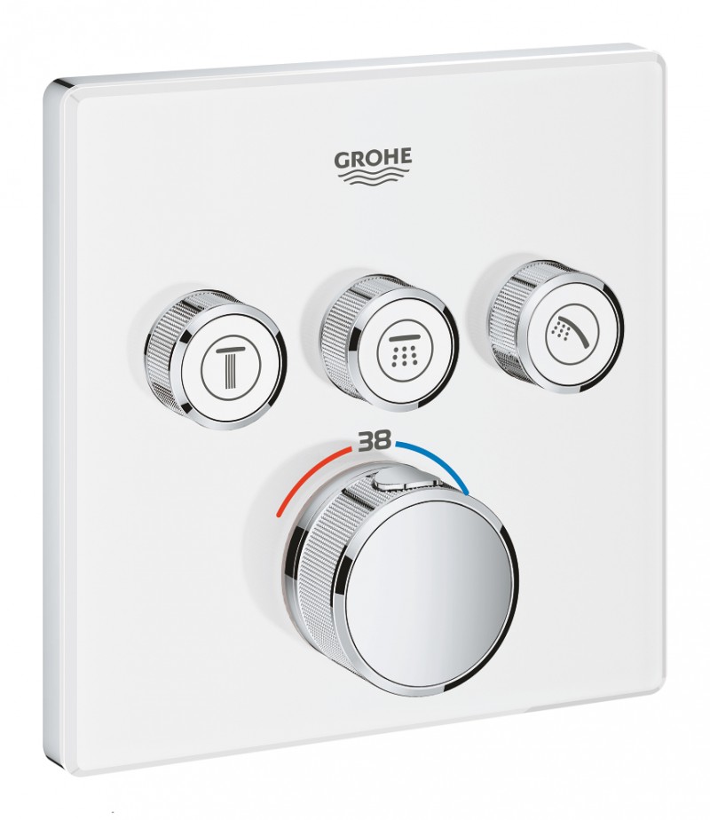 Grohe Grohtherm Smartcontrol podtynkowa bateria termostatyczna 3-drożna biały/chrom moon white 29157LS0