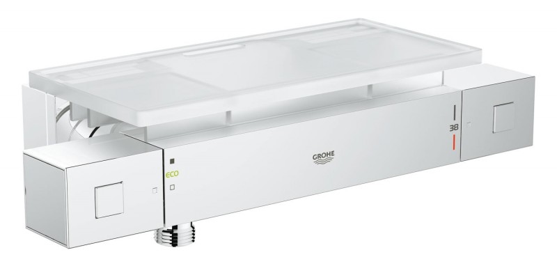 Grohe Grohtherm Cube bateria prysznicowa termostatyczna ścienna z półką chrom 34491000