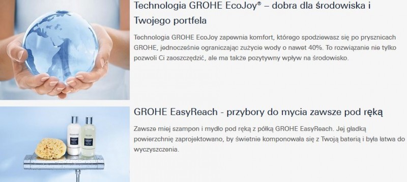 Grohe Rainshower System SmartControl 360 Duo zestaw prysznicowy termostatyczny z deszczownicą moon white 26250LS0