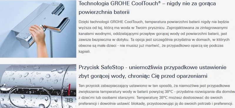 Grohe Rainshower System SmartControl 360 Duo zestaw prysznicowy termostatyczny z deszczownicą moon white 26250LS0