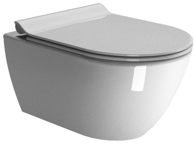 GSI Pura SwirlFlush muszla wc wisząca z deską wolnoopadającą 55 cm biały extraglaze 881511 FISR2 MS86CSN11