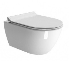 GSI Pura SwirlFlush muszla wc wisząca z deską wolnoopadającą 50 cm biały extraglaze 881611 FISR2 MS86CSN11