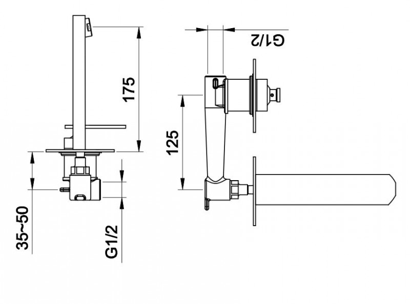 Kohlman Boxine bateria umywalkowa podtynkowa chrom QW180B