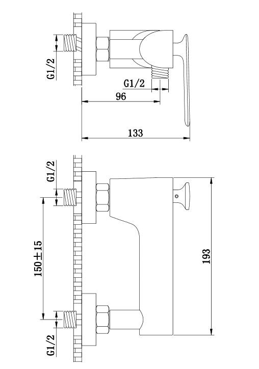 Kohlman Experience bateria prysznicowa ścienna chrom QW120E
