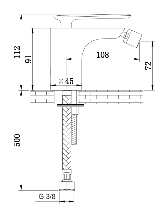 Kohlman Experience bateria bidetowa chrom QB130E