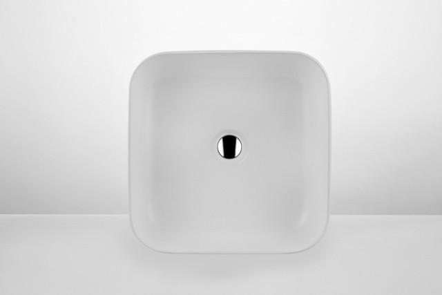 Massi Alizma umywalka stawiana na blat kwadratowa 39x39 cm biały MSU-0009
