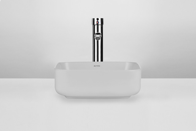 Massi Alizma umywalka stawiana na blat kwadratowa 39x39 cm biały MSU-0009