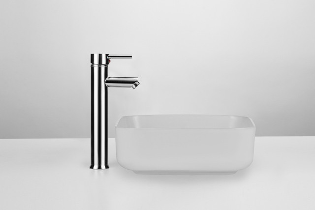 Massi Alizma umywalka stawiana na blat kwadratowa 39x39 cm biały MSU-0009