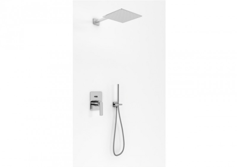 Kohlman Experience zestaw podtynkowy z deszczownicą kwadratową 25x25 cm i słuchawką chrom QW210EQ25