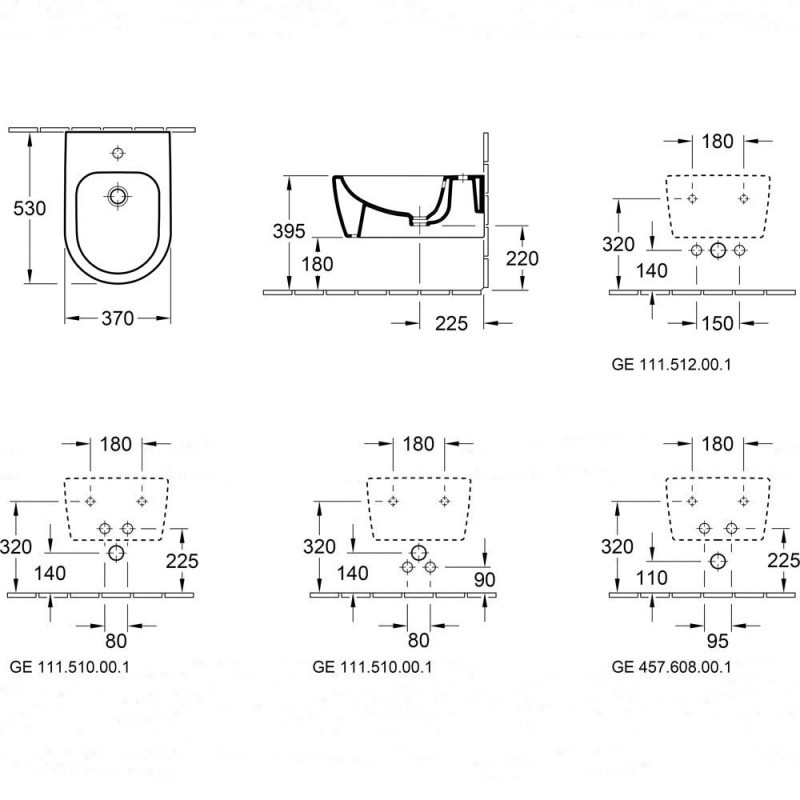 Villeroy&Boch Avento bidet wiszący biały weiss alpin caramicplus 540500R1