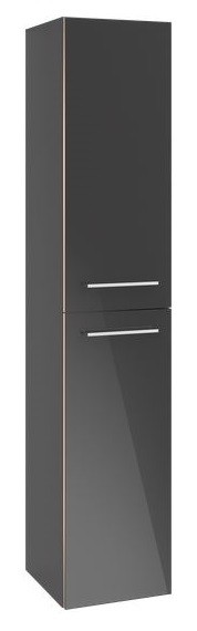 Villeroy&Boch Avento szafka wysoka 176cm drzwi lewe Crystal Grey szary połysk A89400B1