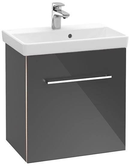 Villeroy&Boch Avento szafka pod umywalkę 55cm drzwi lewe Crystal Grey szary połysk A88800B1