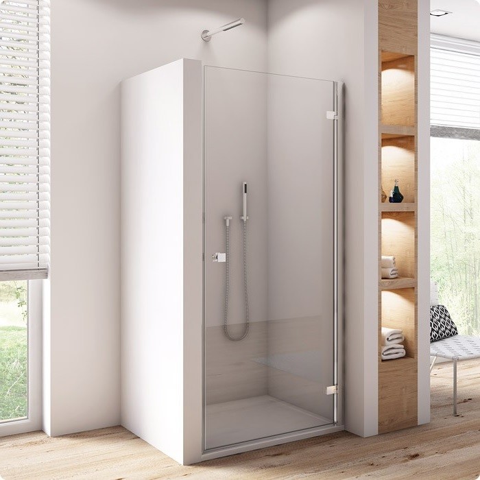 Sanswiss Annea drzwi otwierane jednoczęściowe PRAWE 70 cm do wnęki lub ścianki srebrny połysk przeźroczyste AN1CD07005007