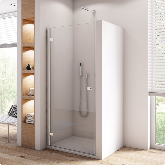 Sanswiss Annea drzwi otwierane jednoczęściowe LEWE 70 cm do wnęki lub ścianki srebrny połysk przeźroczyste AN1CG07005007