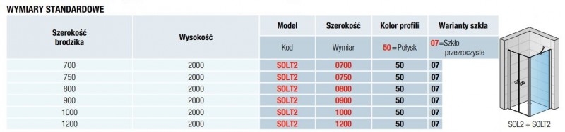 Sanswiss Solino ścianka boczna 70 cm srebrny połysk przeźroczyste SOLT207005007
