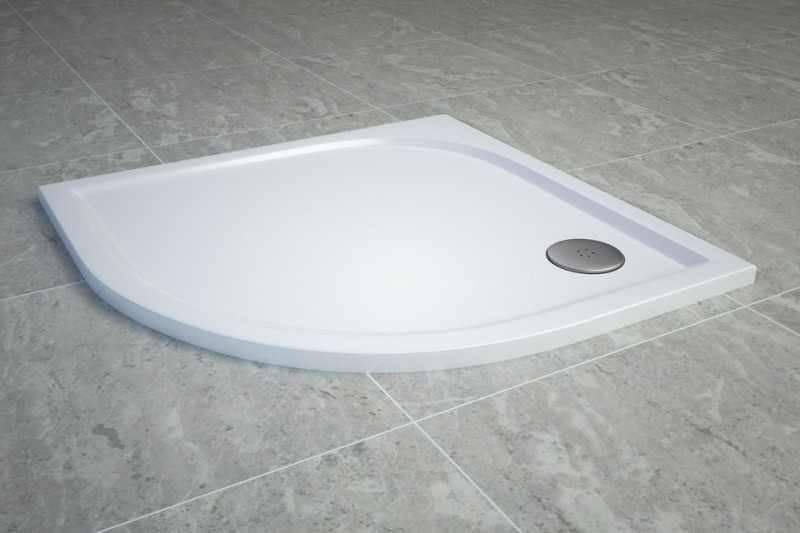 Sanswiss Tracy brodzik półokrągły 100x100 konglomerat biały WAR55100004