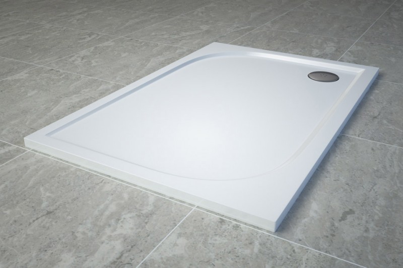 Sanswiss Tracy brodzik prostokątny 100x80 konglomerat biały WAA8010004