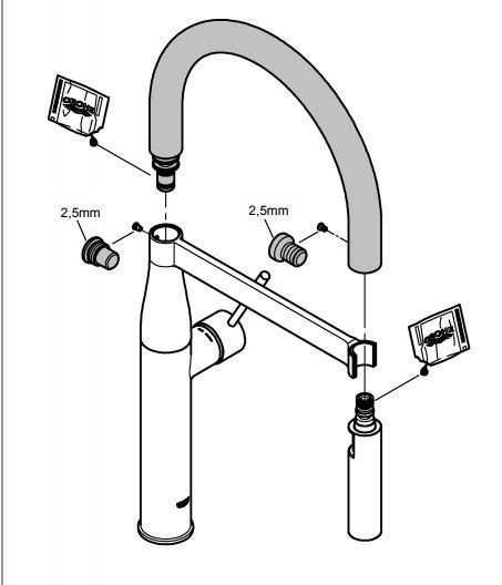 Grohe GROHFlexx wąż do wylewki brązowy 30321HG0
