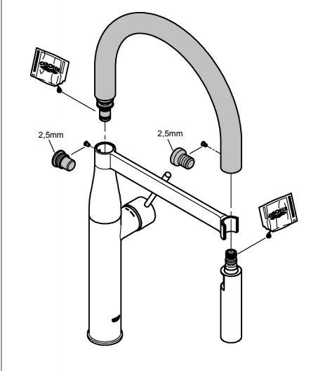 Grohe GROHFlexx wąż do wylewki zielony 30321GE0