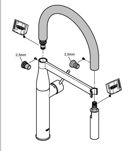 Grohe GROHFlexx wąż do wylewki żółty 30321YF0