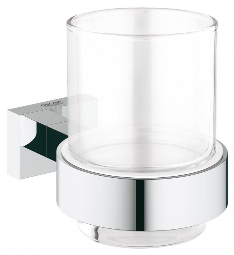 Grohe Essentials Cube szklanka z uchwytem szkło/chrom 40755001