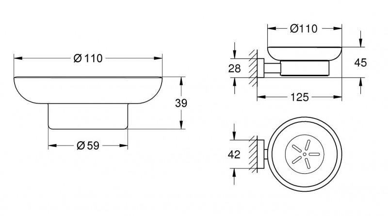 Grohe Essentials mydelniczka szkło 40368001