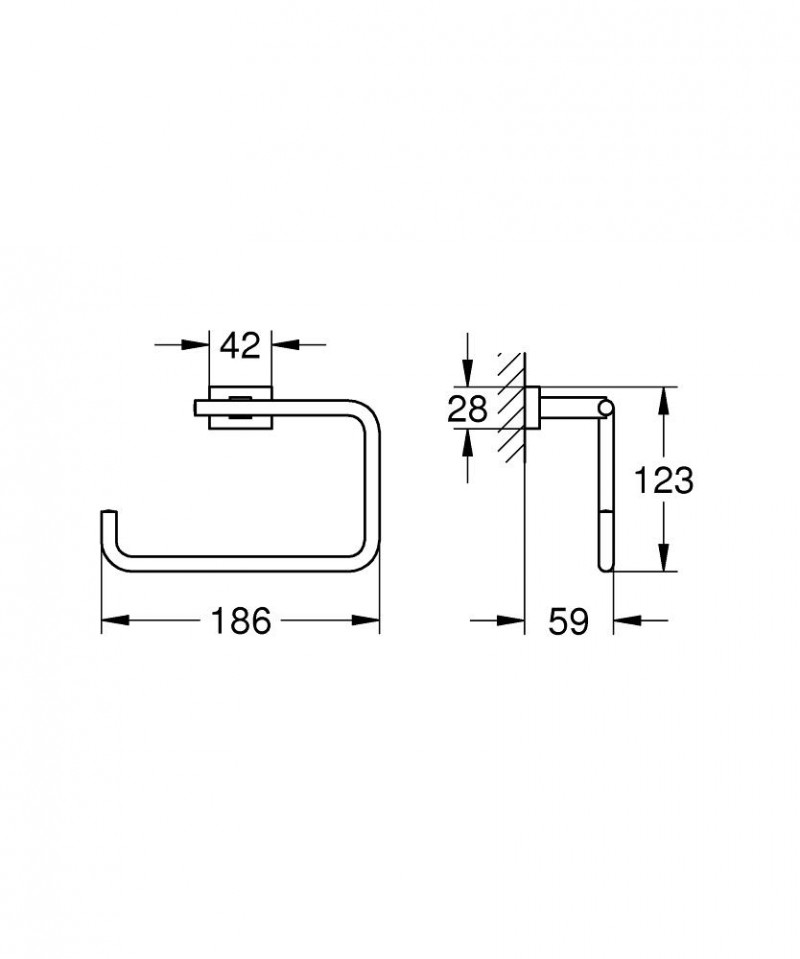 Grohe Essentials Cube wieszak na ręcznik chrom 40510001