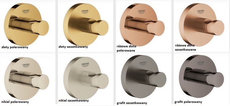 Grohe Essentials haczyk pojedyńczy grafit szczotkowany brushed hard graphite 40364AL1