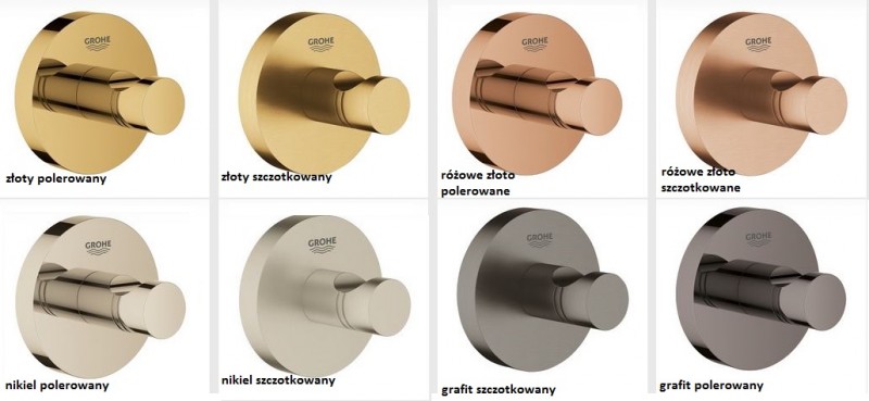 Grohe Essentials haczyk pojedyńczy złoty szczotkowany brushed cool sunrise 40364GN1 - OD RĘKI !!!