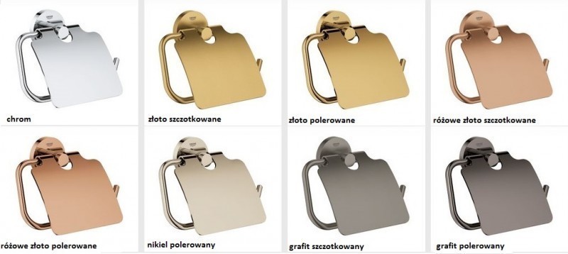 Grohe Essentials uchwyt na papier toaletowy z pokrywą złoto polerowane warm sunset 40367DA1