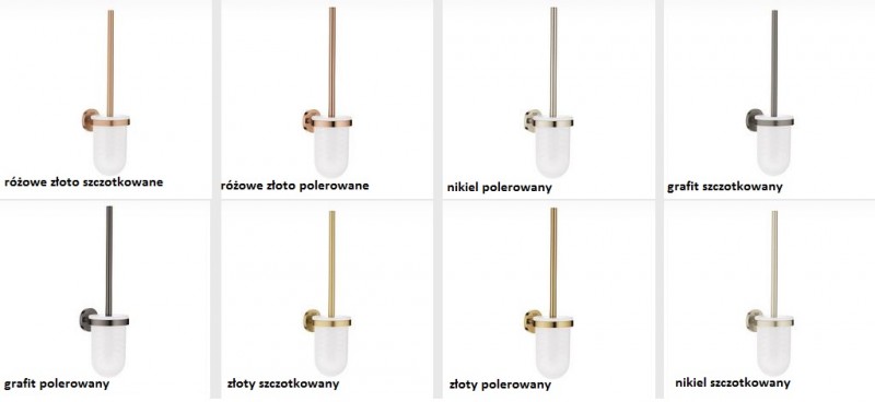 Grohe Essentials szczotka toaletowa kompletna szkło złoty szczotkowany brushed cool sunrise 40374GN1