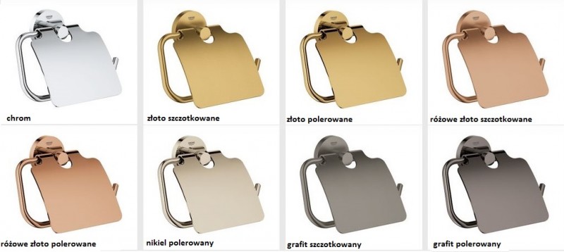 Grohe Essentials uchwyt na papier toaletowy z pokrywą chrom 40367001