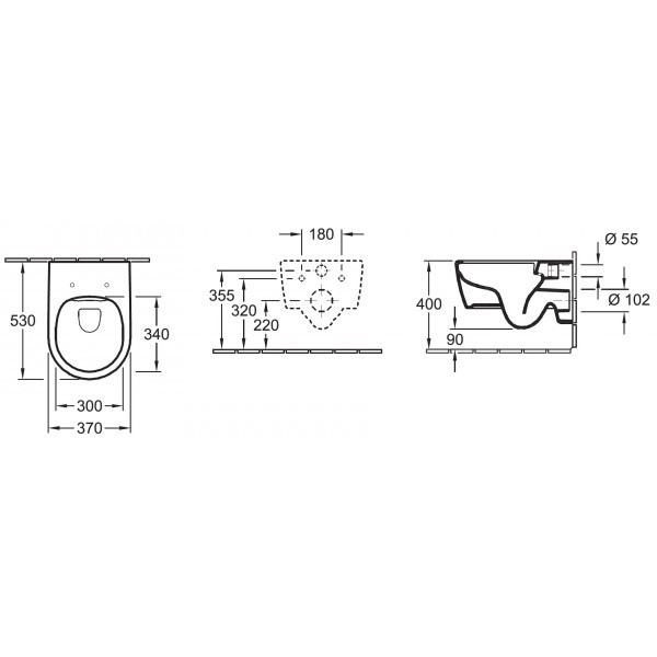 Villeroy&Boch Avento DirectFlush muszla wisząca + deska wolnoopadająca ceramicplus 5656HRR1