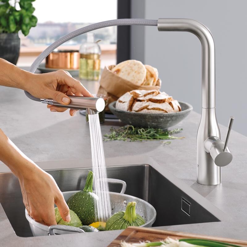 Grohe Essence bateria zlewozmywakowa stal 30270DC0