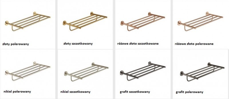 Grohe Essentials półka z wieszakami na ręczniki złoty polerowany cool sunrise 40800GL1