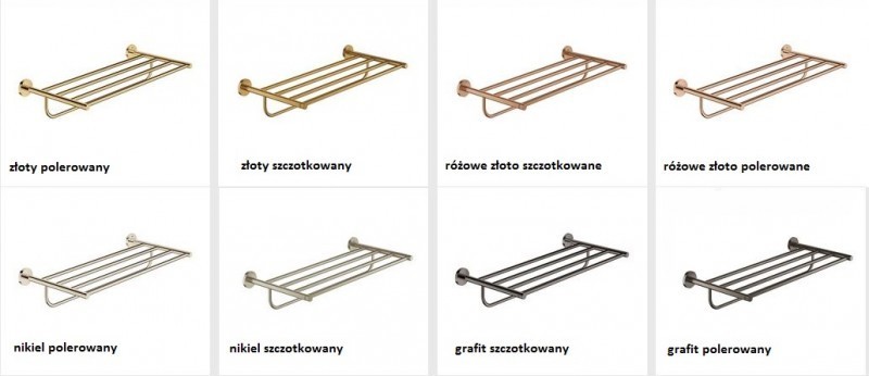 Grohe Essentials półka z wieszakami na ręczniki złoto szczotkowane brushed warm sunset 40800DL1