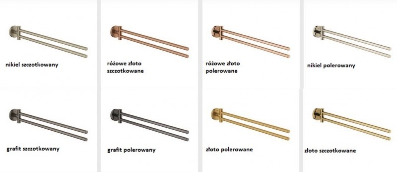 Grohe Essentials wieszak na ręcznik dwuramienny złoto polerowane cool sunrise 40371GL1