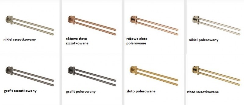 Grohe Essentials wieszak na ręcznik dwuramienny złoto polerowane warm sunset 40371DA1