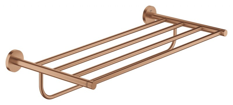 Grohe Essentials półka z wieszakami na ręczniki złoto szczotkowane brushed warm sunset 40800DL1