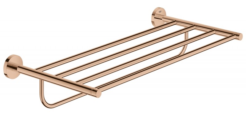 Grohe Essentials półka z wieszakami na ręczniki złoto polerowane warm sunset 40800DA1