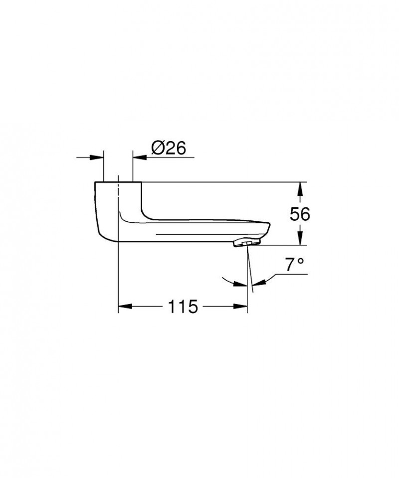 Grohe Grohtherm Special wylewka do baterii umywalkowej 115mm chrom 13378000