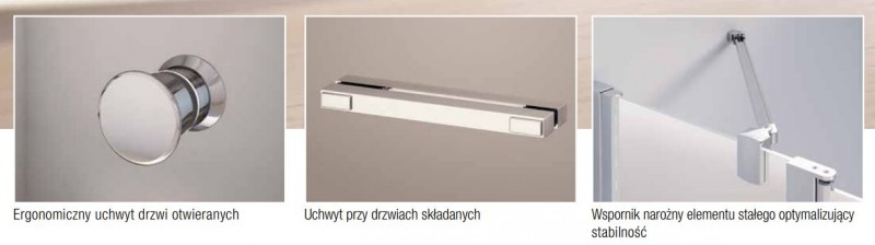 Sanswiss Solino drzwi otwierane jednoczęściowe 70 cm do wnęki lub ścianki srebrny połysk przeźroczyste SOL107005007