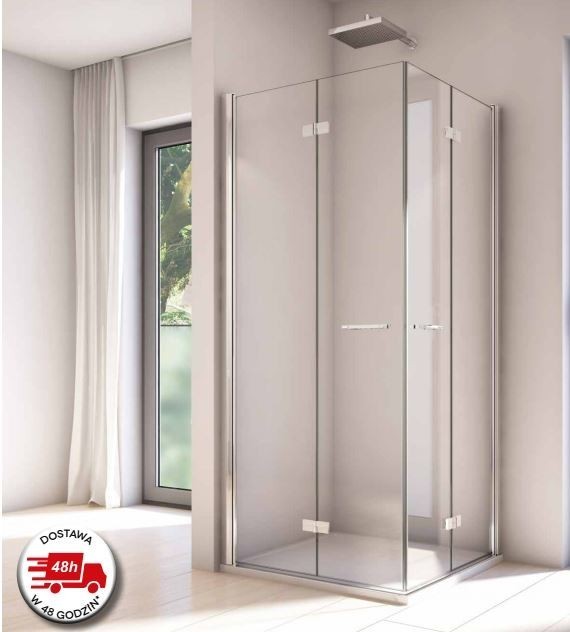 Sanswiss Solino drzwi składane 75 cm do wnęki lub ścianki PRAWE srebrny połysk przeźroczyste SOLF1D07505007
