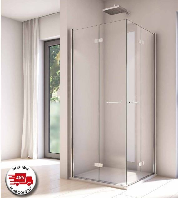 Sanswiss Solino drzwi składane 70 cm do wnęki lub ścianki PRAWE srebrny połysk przeźroczyste SOLF1D07005007
