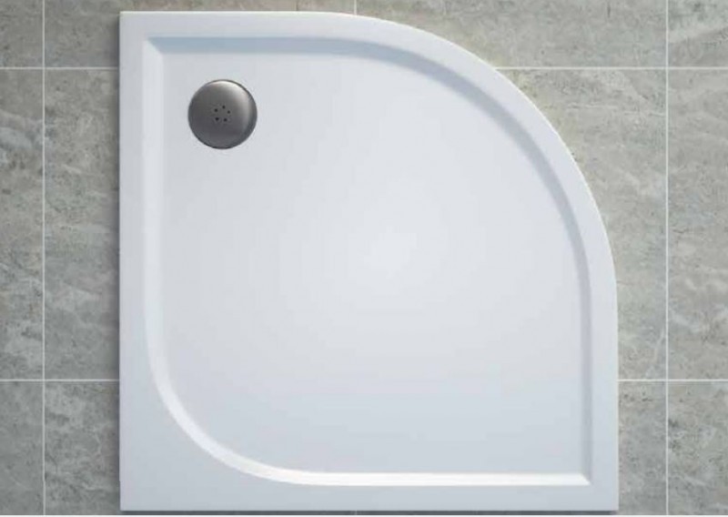 Sanswiss Tracy brodzik półokrągły 90x90 konglomerat biały WAR55090004