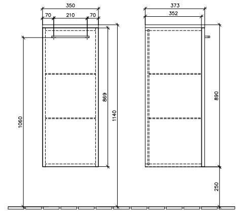 Villeroy&Boch Avento szafka boczna 89cm drzwi lewe Crystal Grey szary połysk A89500B1
