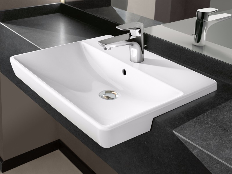 Villeroy&Boch Avento umywalka półblatowa 55cm z przelewem biały weiss alpin 4A065501