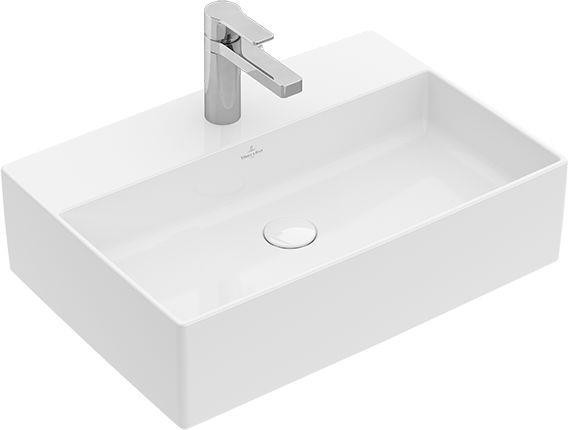 Villeroy&Boch Memento umywalka stojąca na blacie bez przelewu 60cm 60x42 biała weiss alpin ceramicplus 4A0761R1