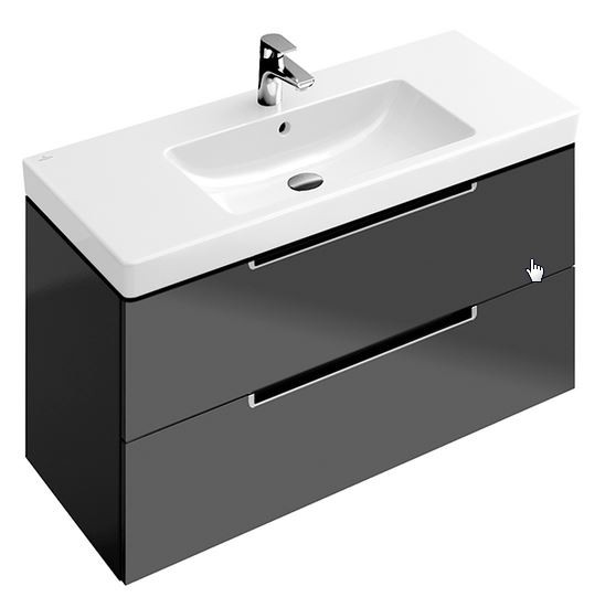 Villeroy&Boch Subway 2.0 szafka pod umywalkę 80 cm 78,7 x 52 cm Glossy Grey szary połysk A69600FP