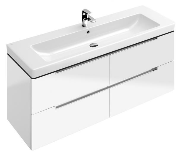 Villeroy&Boch Subway 2.0 szafka pod umywalkę 130 cm 128,7 x 52 cm Glossy White biały połysk A69800DH